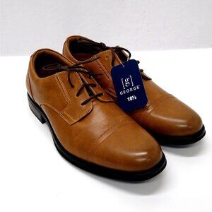 George Branford Oxfords Casual Dress Shoe Cap Toe Men Size 10.5 Fit True to Size